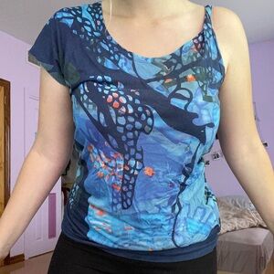 Blue Desigual Women's Top